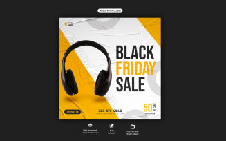 Black Friday Super Sale Social Media Post Template