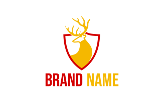Deer Badge Creative Style Logo Design