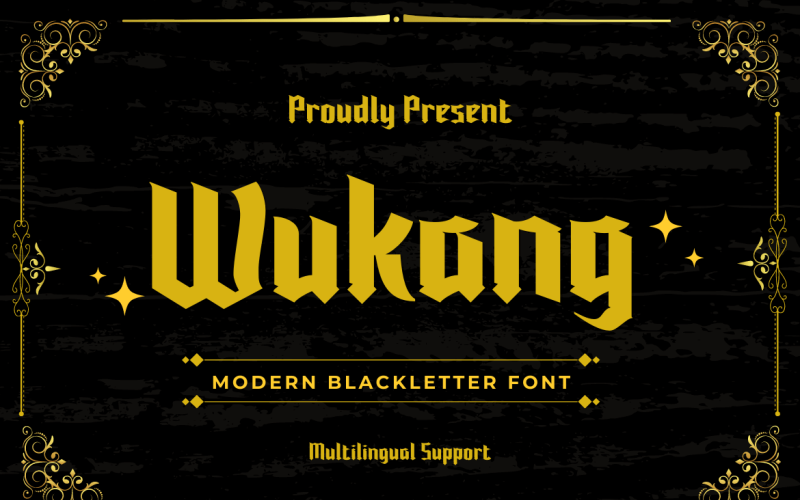 Introducing Wukang Blackletter font Font