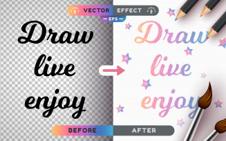 Watercolor Rainbow - Editable Text Effect
