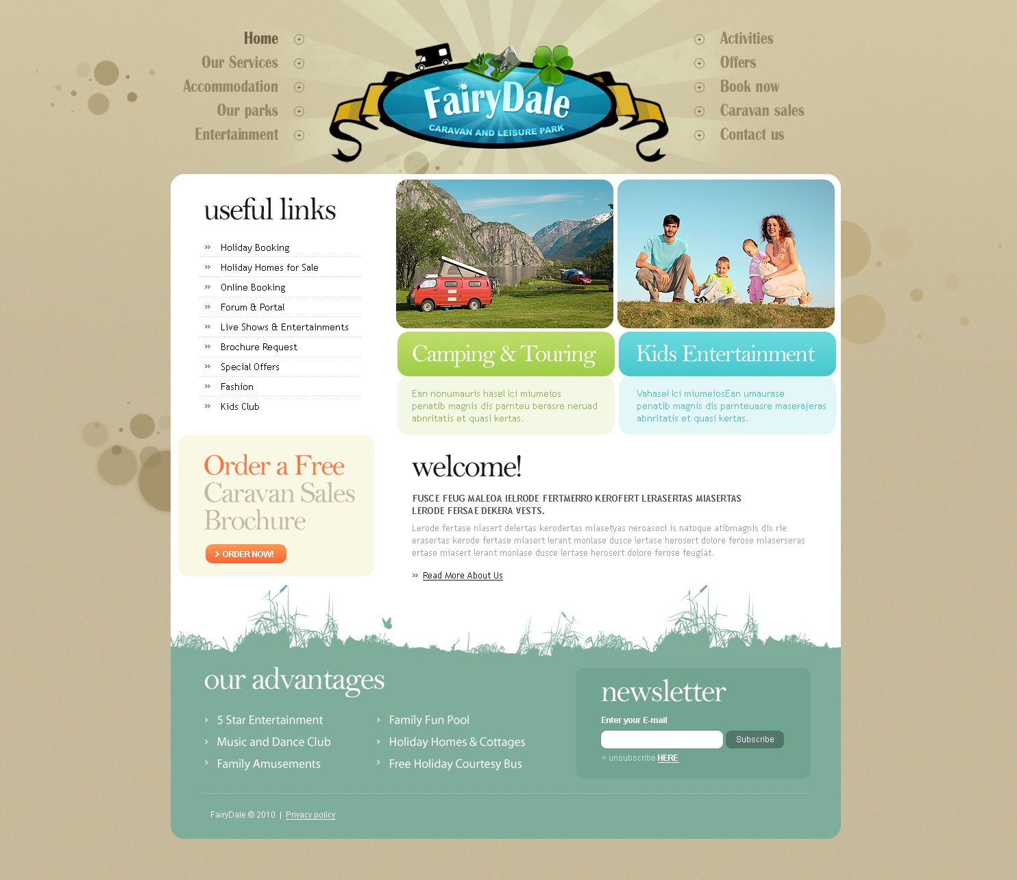 Camping Website Template #27479