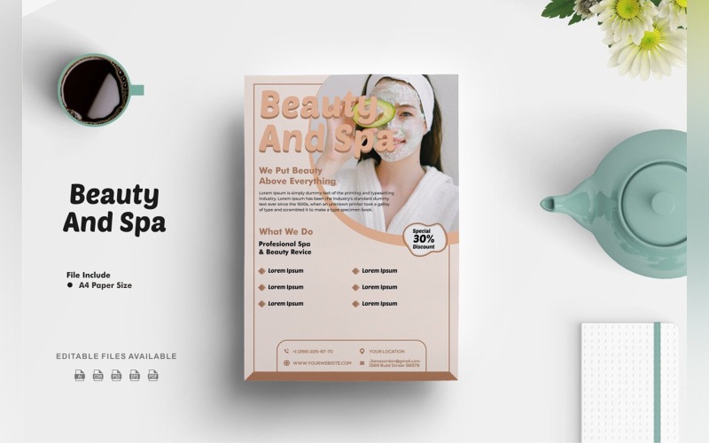 Beauty and Spa Flyer Template Corporate Identity