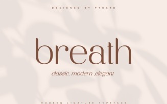 Breath | Modern Ligature Serif Font
