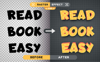 Easy School - Editable Text Effect, Font Style, Design Illustration