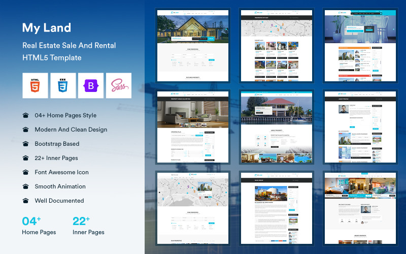 Myland - Real Estate Sale And Rental HTML Template Website Template