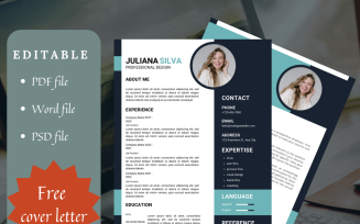 Professional Resume CV Template Design - P1