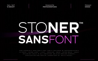 Stoner | 12 Sans Family Fonts