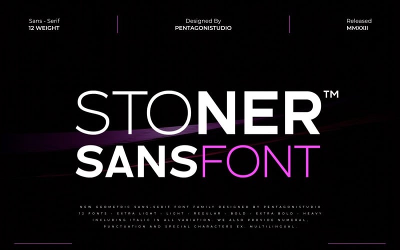 Stoner | 12 Sans Family Fonts