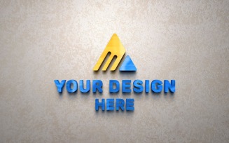 Textured Wall Logo Effect Design
