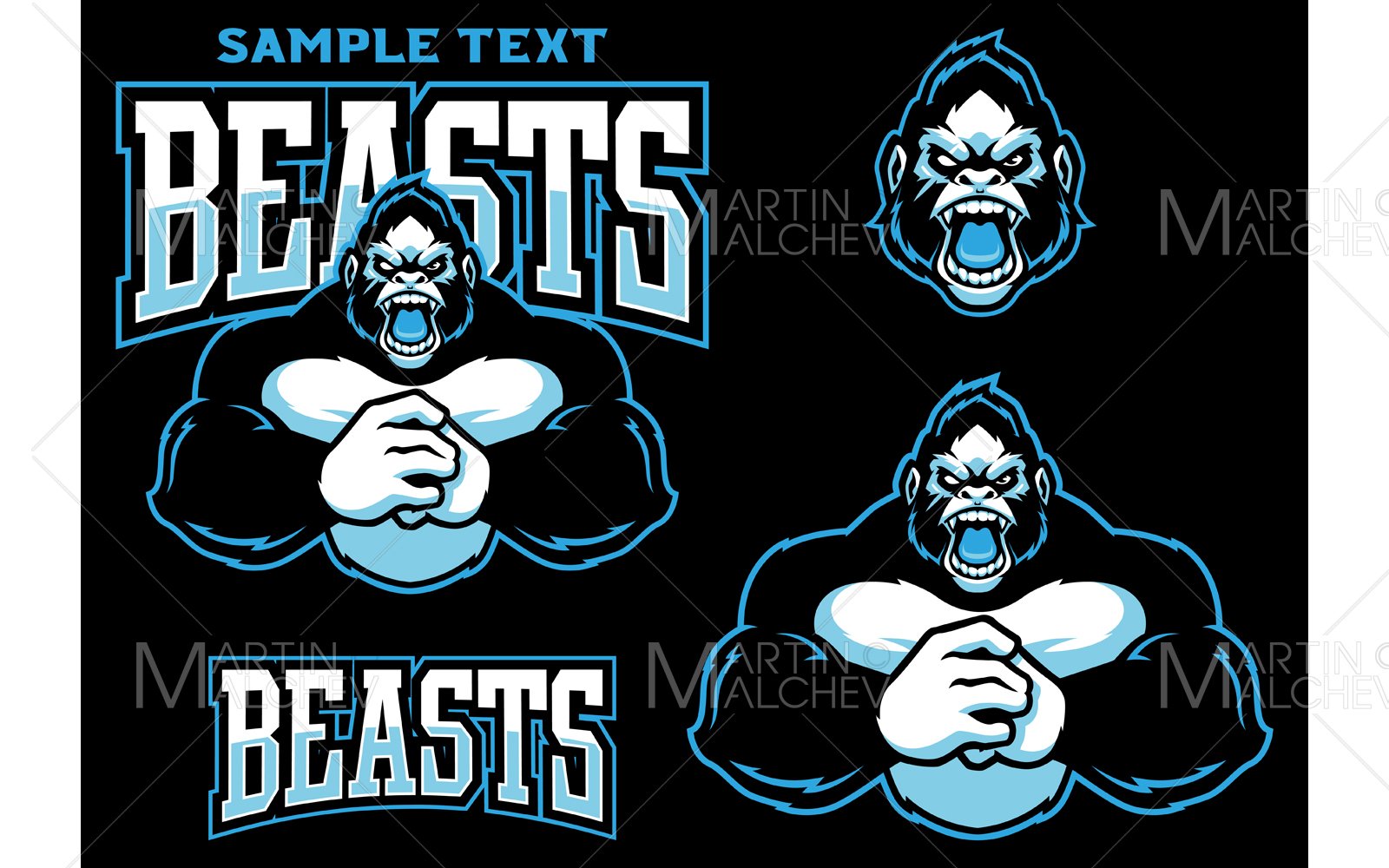 Template #274199 Beast Gorilla Webdesign Template - Logo template Preview