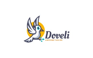 Dove Simple Mascot Logo Design