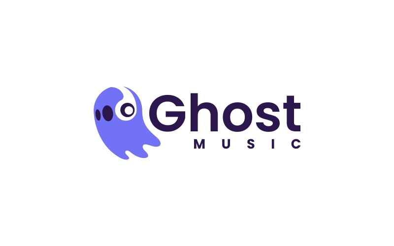 Ghost Music Simple Logo Style Logo Template