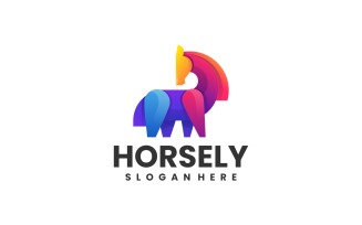 Horse Gradient Colorful Logo Vol.7