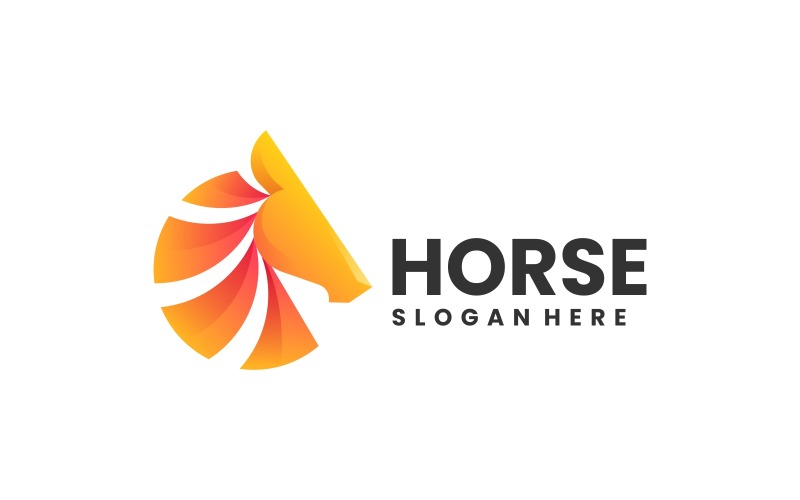 Horse Gradient Logo Style 2 Logo Template