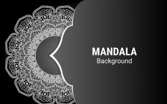 Mandala Vector Design Element. Round ornament decoration. Line flower pattern.