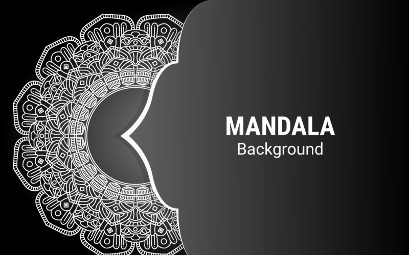 Mandala Vector Design Element. Round ornament decoration. Line flower pattern. Background