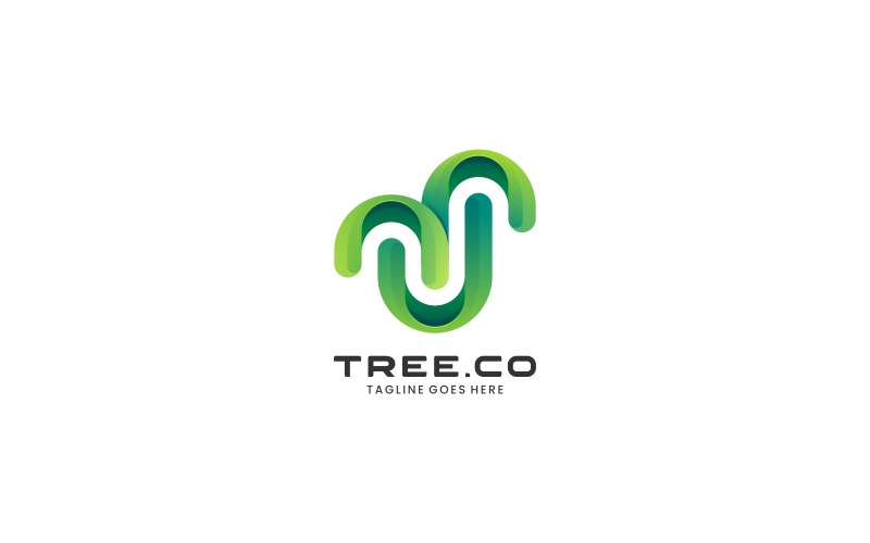 Tree Gradient Logo Design Logo Template