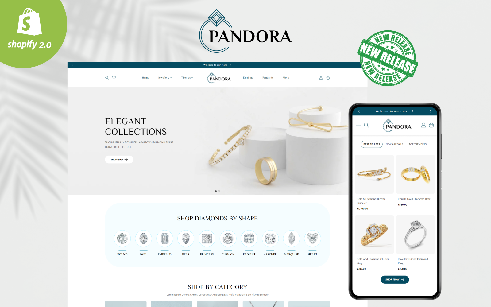 Pandora - Jewelry Shopify Theme | Minimalist & Clean Shopify jewellery Theme | Shopify OS 2.0