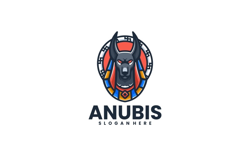 Anubis Simple Mascot Logo Style Logo Template