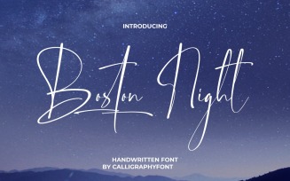 Boston Night Signature Font