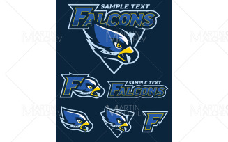 Falcons Team Mascot Vector Illustration