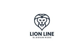 Lion Line Art Logo Style 1