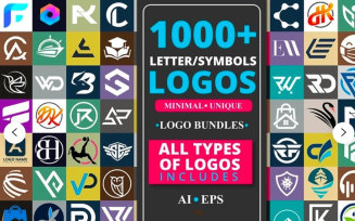 1000 Logos templates Illustrator