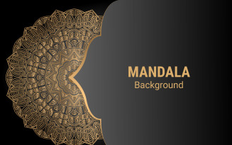 Luxury mandala background with golden arabesque pattern.