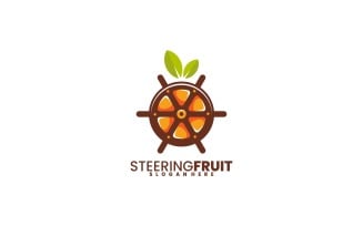 Steering Fruit Mascot Logo