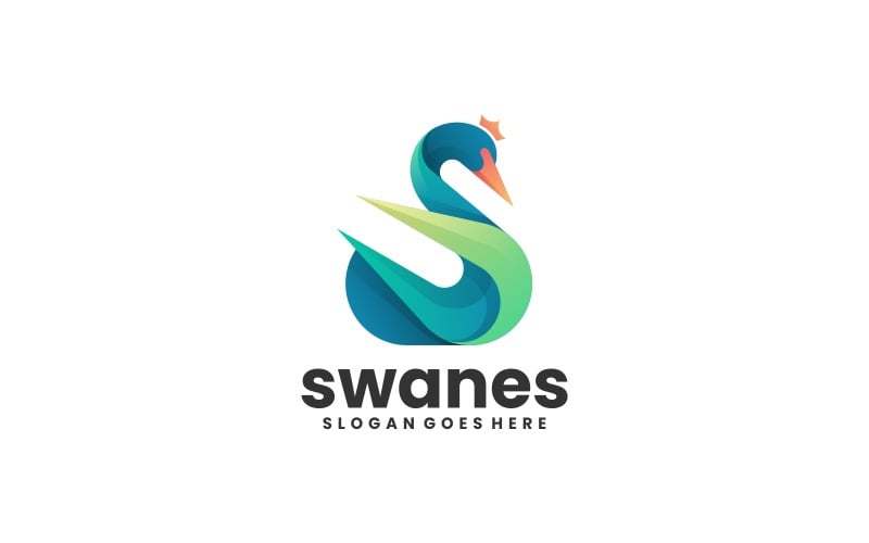 Swan Gradient Logo Style Vol.7 Logo Template