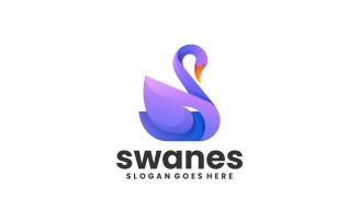 Swan Gradient Logo Style Vol.8