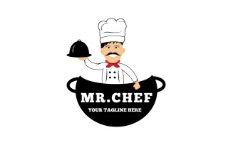 Mr. Chef Logo Template Design