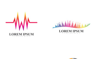 Pulse Line Sound Wave Logo Vector 3