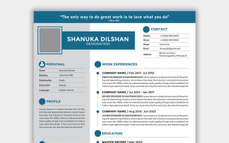 SHANU Professional Resume CV Template Design Vol 01