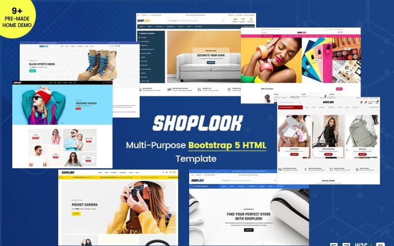 Shoplook - Multipurpose eCommerce Bootstrap5 Html Template Website Template