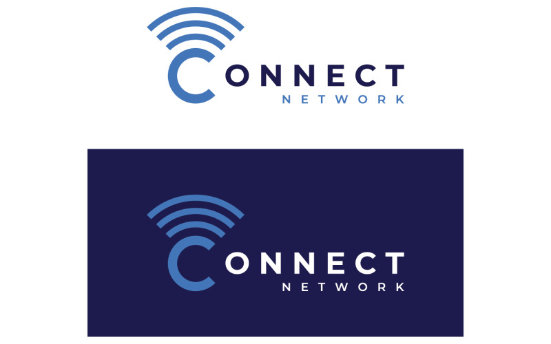 Connect Signal Logo Vector 3 Logo Template