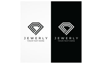 Diamond Wedding Ring Logo Vector Template