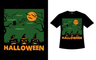 Halloween Scary Vintage T-shirt Design