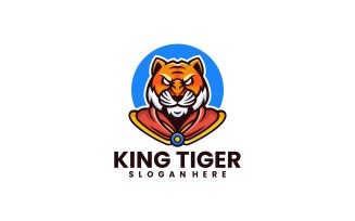 King Tiger Simple Mascot Logo