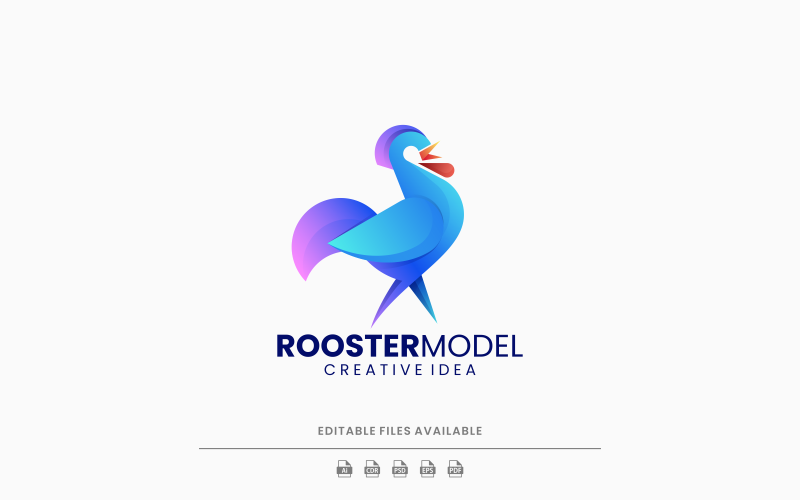 Rooster Gradient Logo Style 2 Logo Template