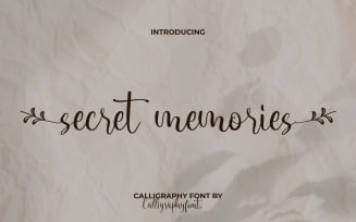 Secret Memories Calligraphy Font