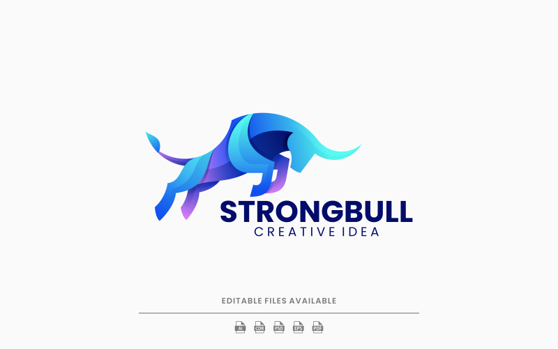 Strong Bull Gradient Logo 1 Logo Template