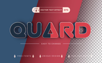 Stylish Quard - Editable Text Effect, Font Style, Design Illustration