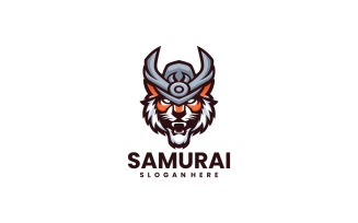 Tiger Samurai Simple Logo