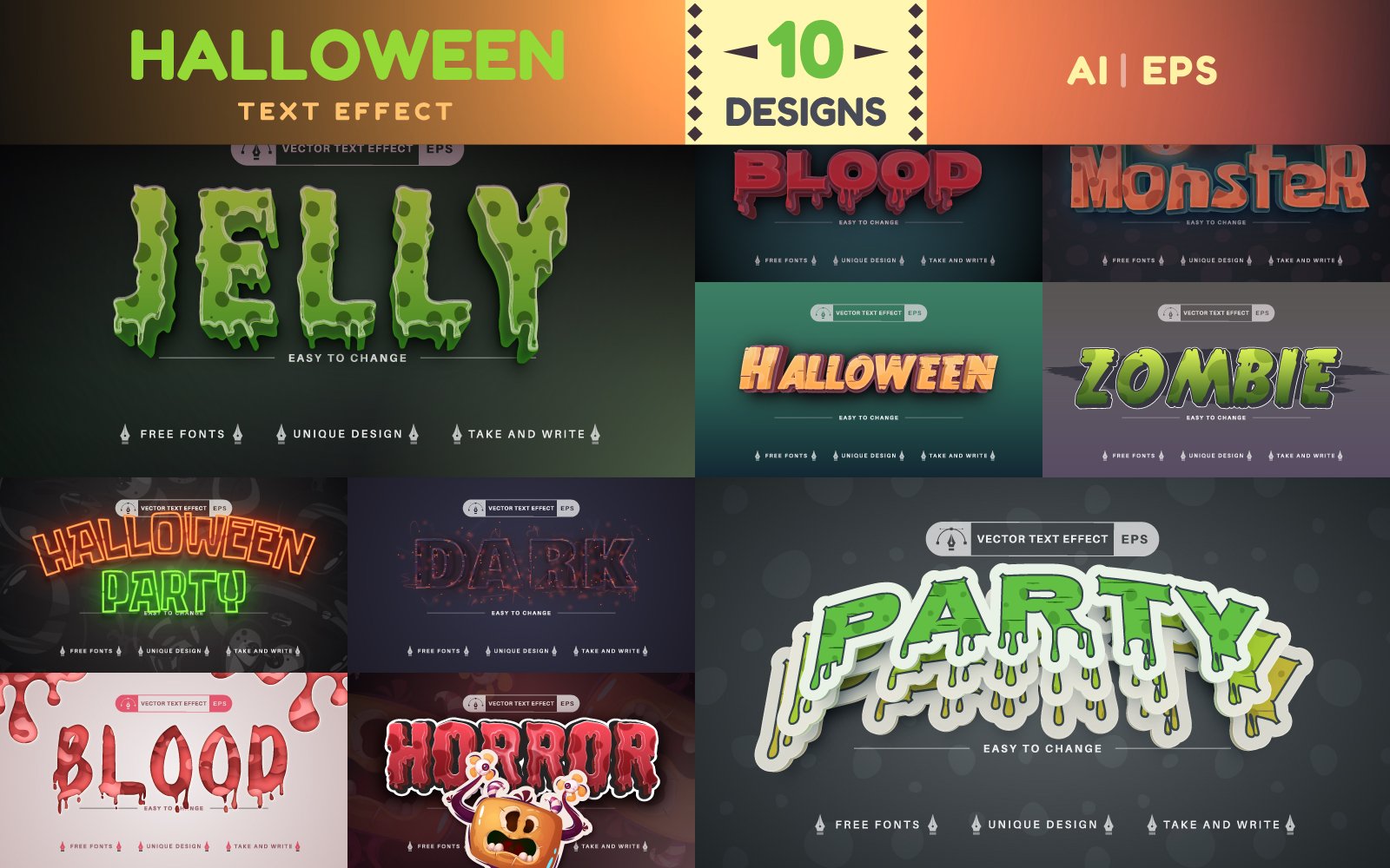 Template #274582 Effect Font Webdesign Template - Logo template Preview