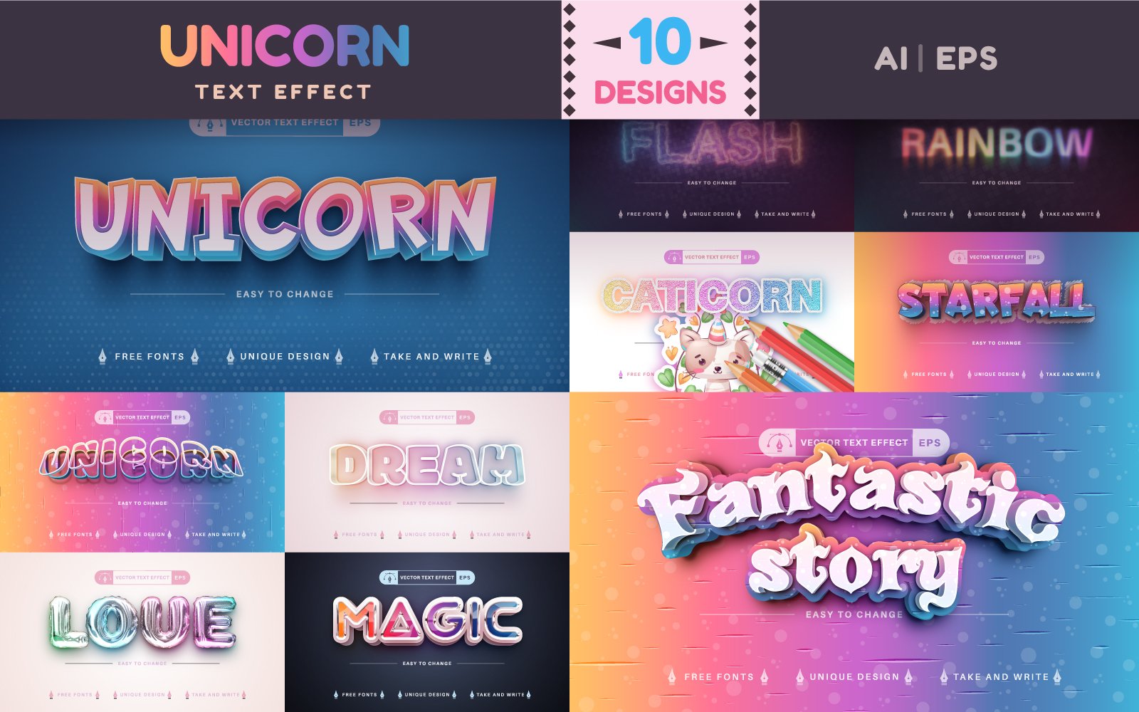 Template #274583 Effect Font Webdesign Template - Logo template Preview