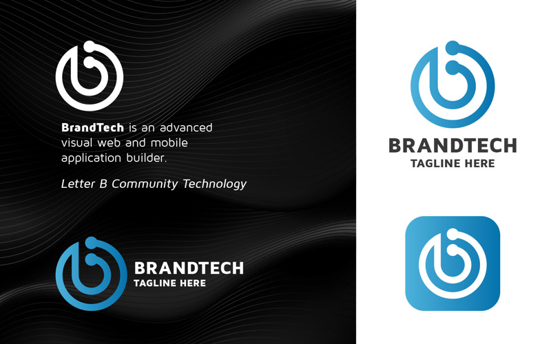 Brand Tech - Letter B Logo Logo Template