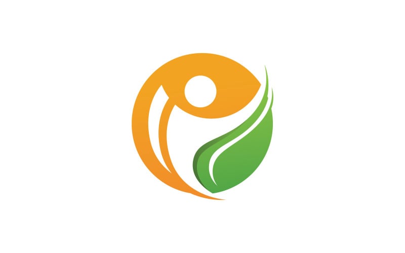 Healthy People logo template. Vector illustration. V2 Logo Template