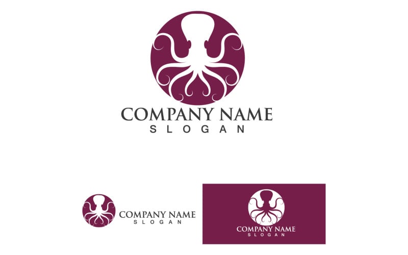 Octopus Animal Logo Vector 11 Logo Template