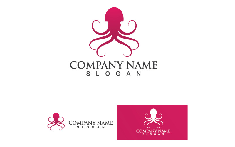 Octopus Animal Logo Vector 8 Logo Template